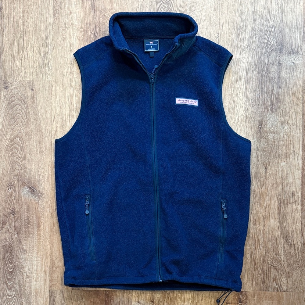 Vineyard Vines Deep Navy Fleece Zip Vest